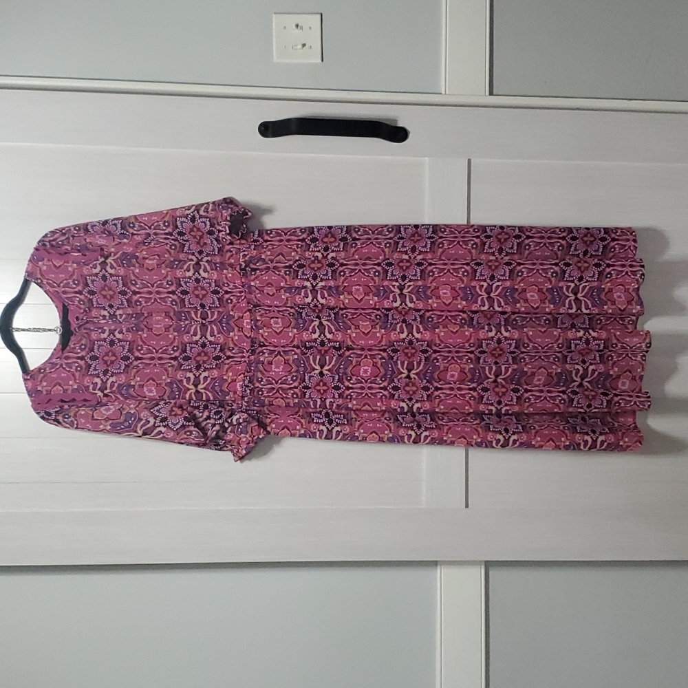 Lane Bryan colorful maxi dress sz 22